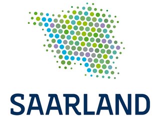 Logo des Saarlandmarketings mit Claim "Großes entsteht im Kleinen"